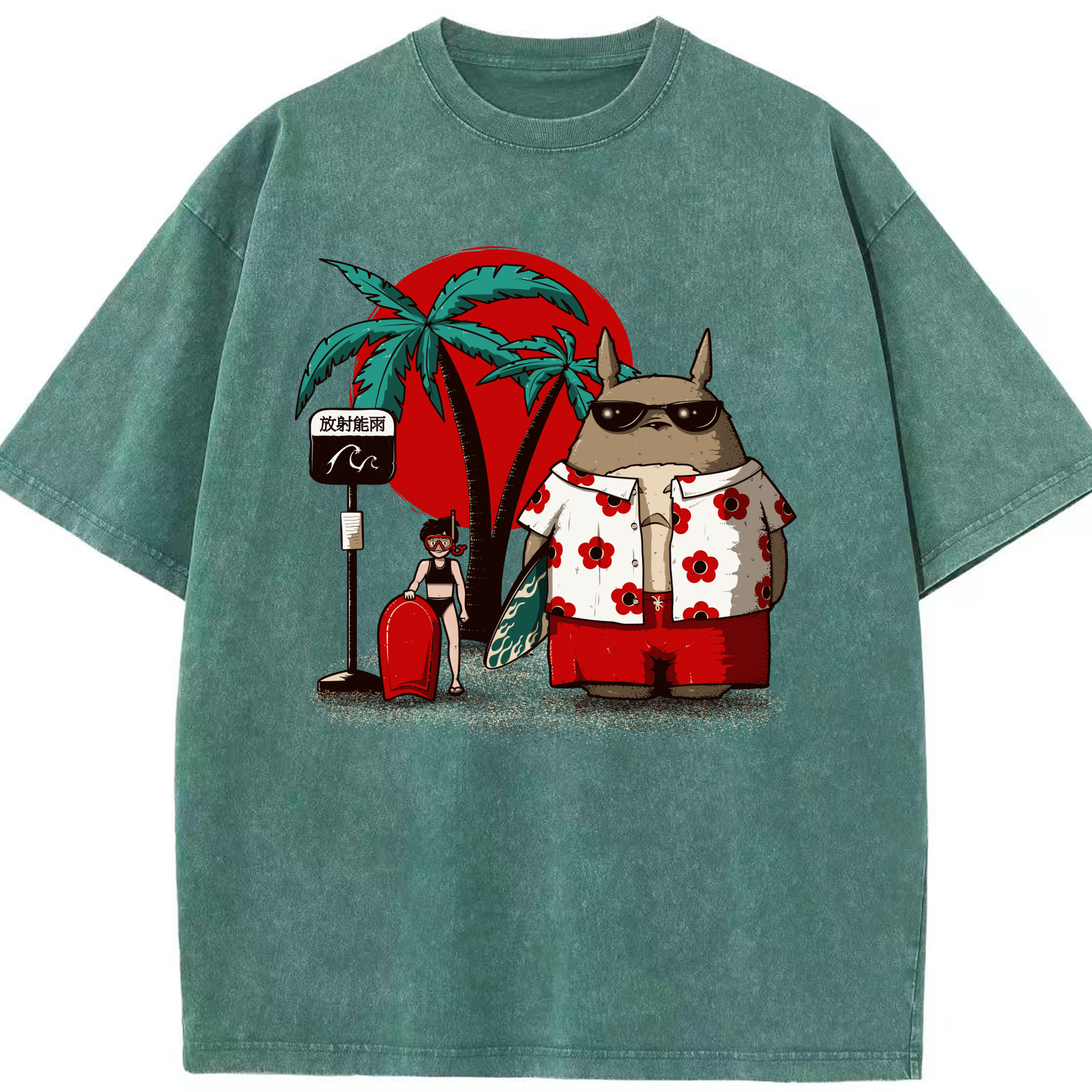 （画像用） となりのトトロ 草壁メイ 草壁サツキ My Neighbor Totoro Satsuki Kusakabe Mei Kusakabe 綿100% ヴィンテージ風 半袖Tシャツ（フロントプリント）